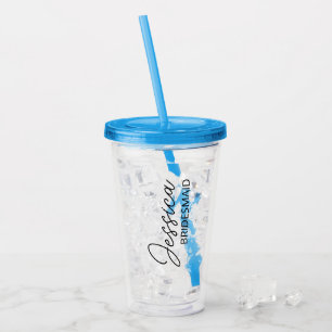 Customised Tumbler/ Bridesmaid Gift/ Iced Coffee Acrylic Tumbler