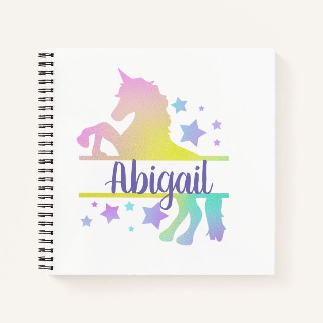 Customised Unicorn Notebook (Front)