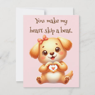 Customised Valentines Day Dog Themed Holiday Card