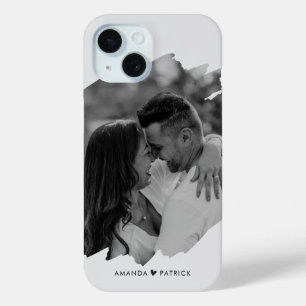 Customised Valentines Day Modern Photo Couple iPhone 15 Case