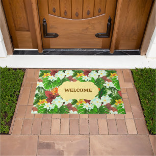 Customised Vibrant Tropical Doormat
