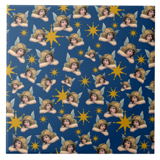 Customised Vintage Angel Tile (Front)