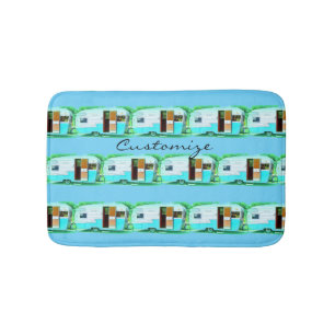 Customised Vintage caravan camper Thunder_Cove Bath Mat