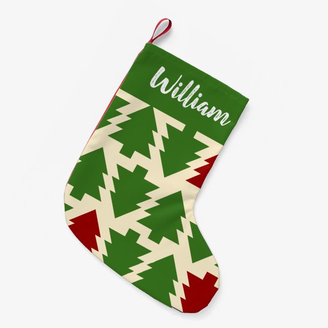 Customised Vintage Christmas Stocking (Front (Hanging))