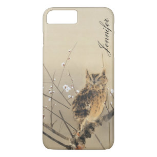 Customised Vintage Goun Owl Early Plum Blossoms iPhone 8 Plus/7 Plus Case