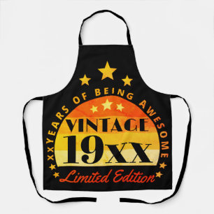 Customised Vintage Limited Edition Birthday Apron