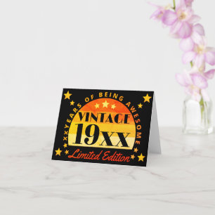 Customised Vintage Limited Edition Birthday Holida Card