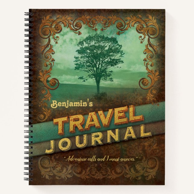 Customised Vintage Travel Journal (Front)