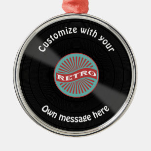 Customised Vinyl Record Metal Tree Decoration