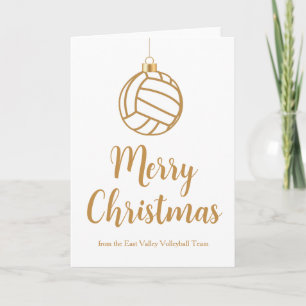 Customised Volleyball Ornament Merry Christmas Holiday Card
