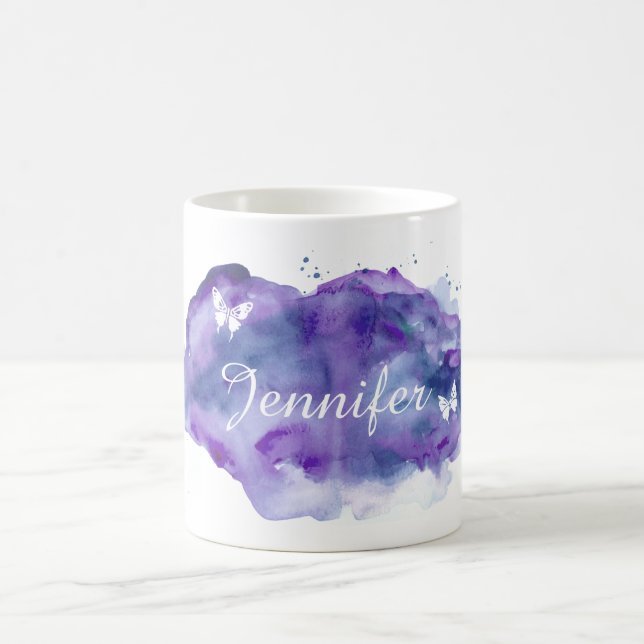 Customised Watercolor Name Coffee Mug (Center)
