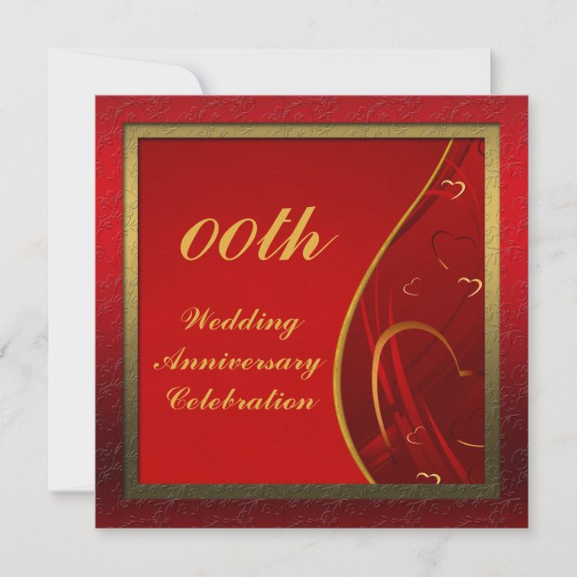 Customised Wedding Anniversary Party Invitation (Front)