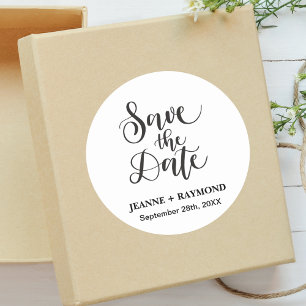 Customised Wedding Save The Date Announcement Classic Round Sticker