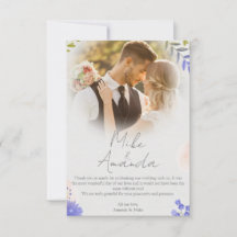Customised Wedding Thank You Cards