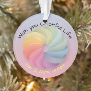 Customised Wedding Wish Soft Colourful Gift Ornament