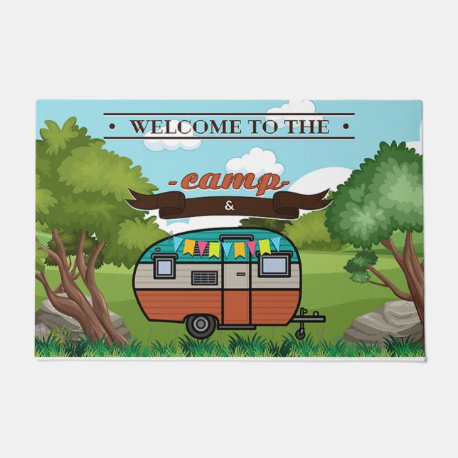 Customised Welcome To Our Camp Doormat (Front)