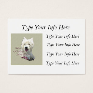 Customised Westie Profile Cards