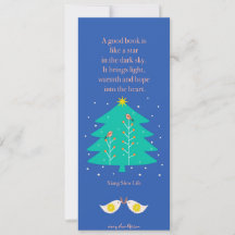 Customised Winter Tree with Birds Bookmark