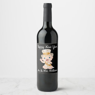 Customised Yearly New Year Baby Wine Label