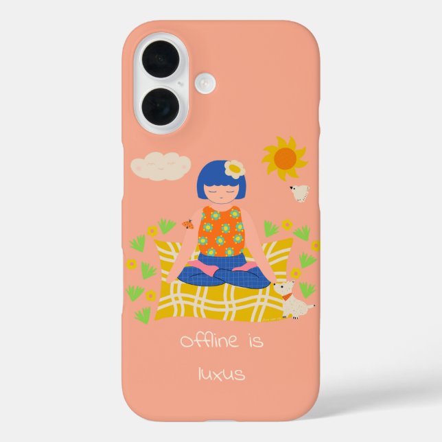 Customised Yogi Girl Meditation  Case-Mate iPhone Case (Back)
