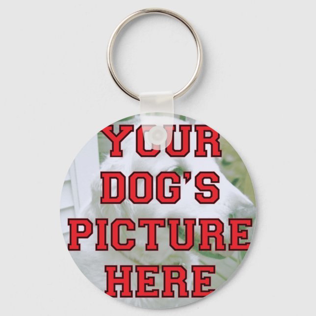 Customised Your Dog's Photo Key Ring (Front)