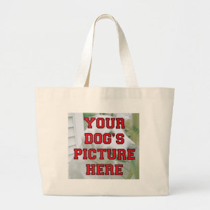 Customised Your Dog's Photo Large Tote Bag