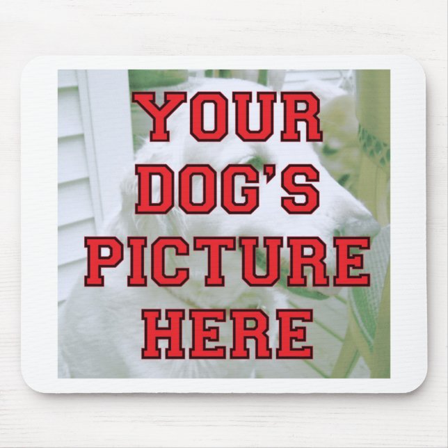 Customised Your Dog's Photo Mouse Pad (Front)