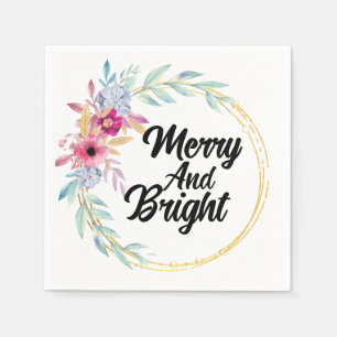 Customised Your Merry Christmas Classic Monogram. Napkin