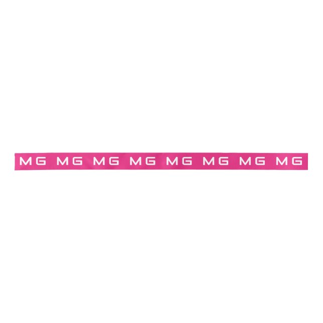 Customised Your Own Brand Logo Pink Colour Ribbon  Satin Ribbon (Front)