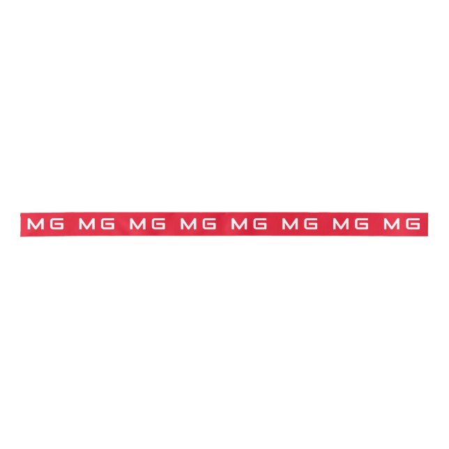 Customised Your Own Brand Logo Red Colour Ribbon  Satin Ribbon (Front)