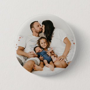 Customised Your Own Family Photo Personalised 6 Cm Round Badge
