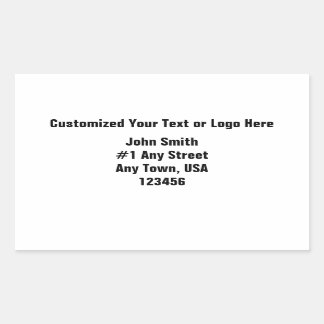 Customised Your Text or Logo Here Rectangular Sticker