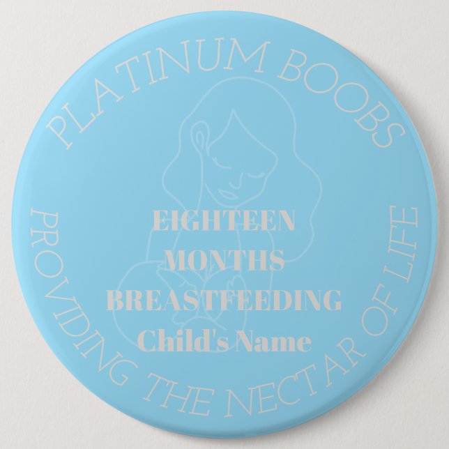 Customizable 18 mth breastfeeding milestone badge (Front)