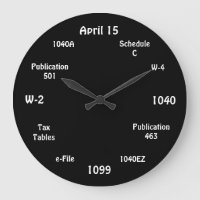 Customizable Accountant Clock - Tax Time Clock