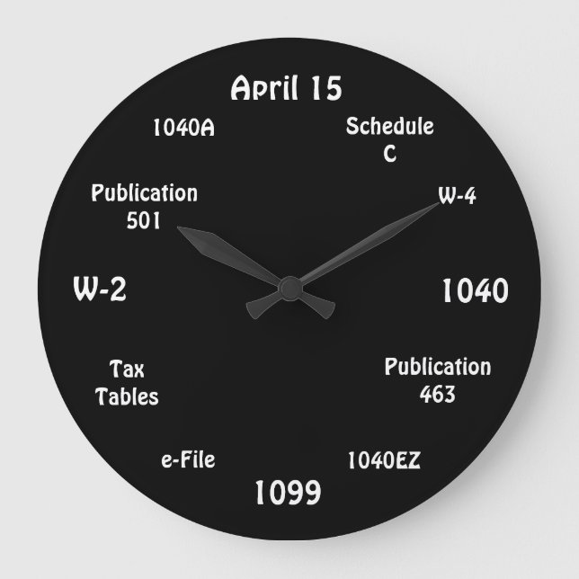 Customizable Accountant Clock - Tax Time Clock (Front)