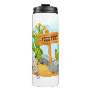 Customizable American Southwest desert scene Thermal Tumbler