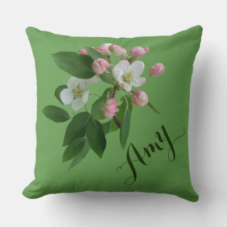 Customizable Amy name floral apple blossom Hygge Cushion