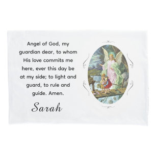 Customizable Angel of God Pillowcase