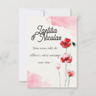 Customizable Answer Card "Poppies"