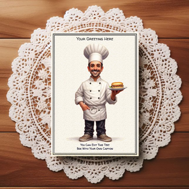 Customizable Any Occasion Cooking / Chef Postcard (Creator Uploaded)