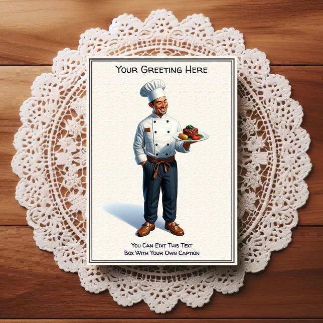 Customizable Any Occasion Cooking / Chef Postcard (Creator Uploaded)