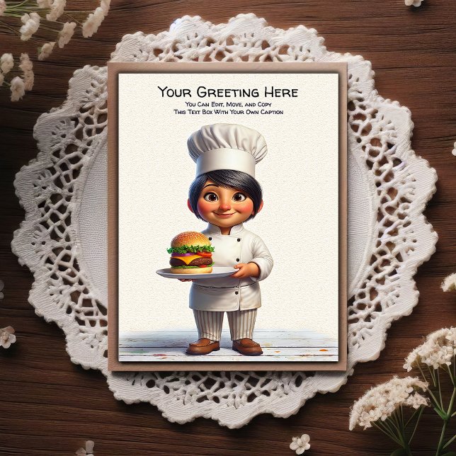 Customizable Any Occasion Cooking / Chef Postcard (Creator Uploaded)