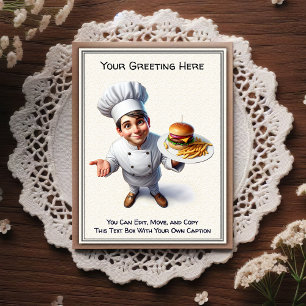 Customizable Any Occasion Cooking / Chef Postcard