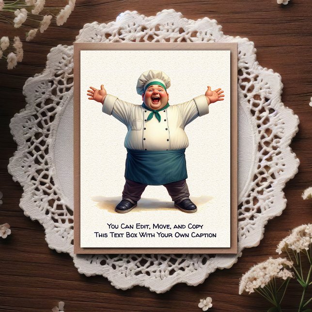 Customizable Any Occasion Cooking / Chef Postcard (Creator Uploaded)