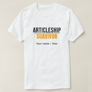 Customizable Articleship Survivor CA Student T-Shirt