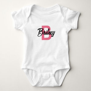 Customizable “B” Baby Girl Bodysuit