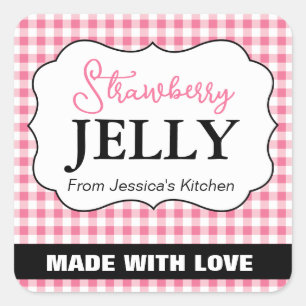 Customizable Baked with Love Label HM003_18sqv1