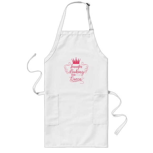 customizable Baking Queen Long Apron (Front)