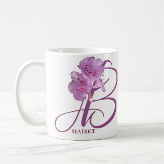 Customizable Beatrice name pretty pink floral cute Coffee Mug