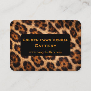 Customizable Bengal Cat Cattery  Business Card